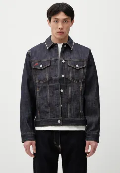 Evisu geaca jeans Classic Raw Denim culoarea bleumarin, de tranzitie, 2ESHTM5DJ1042 imagine