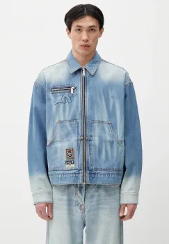 Evisu geaca jeans Worker Denim w Emboss Kamon de tranzitie, 2ESHTM5DJ1038 imagine