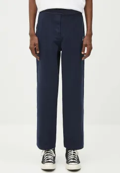 Evisu pantaloni de bumbac Classic Worker Chino culoarea bleumarin, drept, 2ESHTM5PT1063 imagine