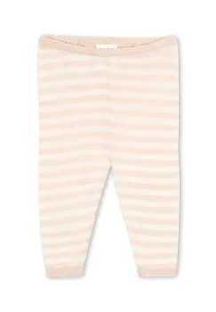 Fanga Fontana pantaloni din bumbac pentru bebelusi VENTI KNIT PANTS GOTS culoarea bej, cu model, FA100014 imagine