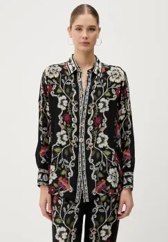 Farm Rio camasa culoarea negru, cu guler clasic, relaxed, 350099 imagine