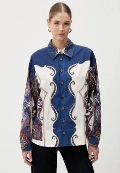 Farm Rio camasa din bumbac cu guler clasic, relaxed, 344003 imagine