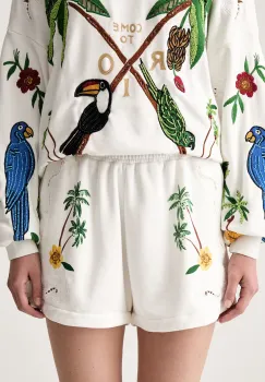 Farm Rio pantaloni scurti de trening pentru femei cu bumbac imagine