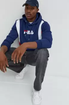 Fila bluza barbati, culoarea albastru marin, cu imprimeu imagine