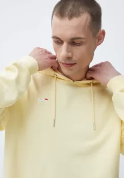 Fila bluza barbati, culoarea galben, cu gluga, neted imagine