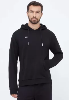Fila bluza barbati, culoarea negru, cu gluga, neted imagine