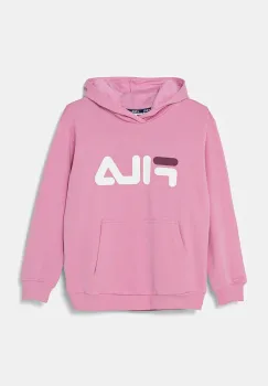 Fila bluza copii BAJONE culoarea roz, cu gluga, cu imprimeu, FAK0120 imagine