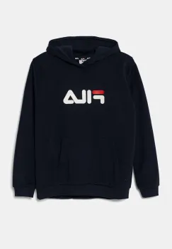 Fila bluza copii culoarea albastru marin, cu gluga, cu imprimeu imagine