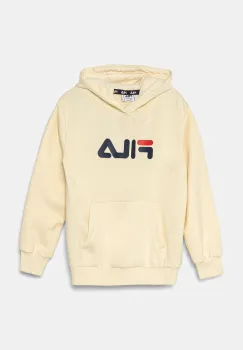 Fila bluza copii culoarea bej, cu gluga, cu imprimeu imagine