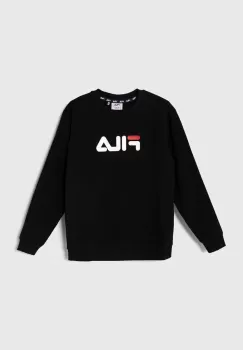 Fila bluza copii culoarea negru, cu imprimeu imagine