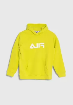 Fila bluza copii culoarea verde, cu gluga, cu imprimeu imagine