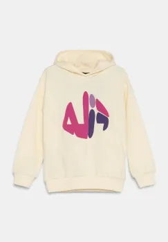Fila bluza copii LICHTE culoarea bej, cu gluga, cu imprimeu, FAK0358 imagine