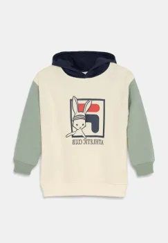 Fila bluza copii LIEBEROSE culoarea bej, cu gluga, cu imprimeu, FAK0363 imagine