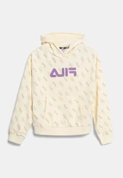 Fila bluza copii LOITZ culoarea bej, cu gluga, cu imprimeu, FAT0576 imagine
