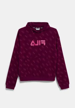 Fila bluza copii LOITZ culoarea violet, cu gluga, cu imprimeu, FAT0576 imagine