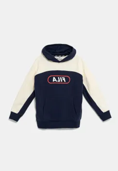 Fila bluza copii LUCKA culoarea albastru marin, cu gluga, cu imprimeu, FAT0567 imagine
