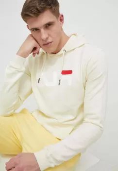 Fila bluza culoarea bej, cu gluga, cu imprimeu imagine