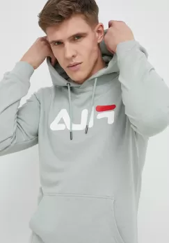 Fila bluza culoarea verde, cu gluga, cu imprimeu imagine