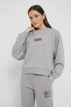 Fila bluza femei, culoarea gri, neted imagine