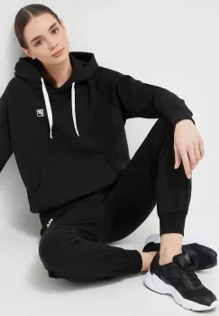 Fila bluza femei, culoarea negru, cu gluga, neted imagine