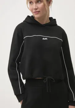 Fila bluza Laagna femei, culoarea negru, cu gluga, cu imprimeu, FAW0907 imagine