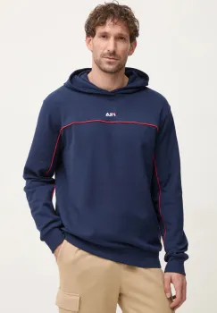 Fila bluza Latrobe barbati, culoarea albastru marin, cu gluga, neted, FAM0783 imagine