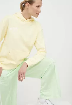 Fila bluza Lima femei, culoarea galben, cu gluga, cu imprimeu, FAW0737 imagine