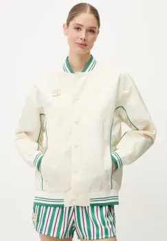 Fila geaca bomber Leme culoarea bej, de tranzitie, oversize, FAW0999 imagine