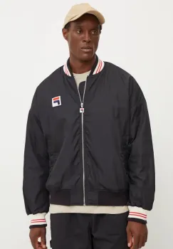 Fila geaca bomber Limoges barbati, culoarea negru, de tranzitie, oversize, FAM0755 imagine