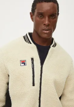 Fila hanorac fleece Leubsdorf culoarea bej, cu imprimeu, FAM0741 imagine
