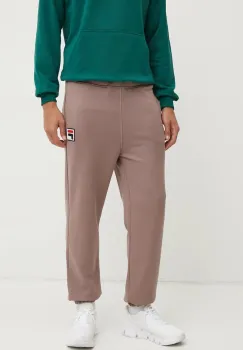 Fila pantaloni de trening Baydon culoarea bej, neted, FAU0149 imagine