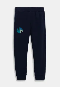 Fila pantaloni de trening din bumbac pentru copii LICHTENBORN culoarea bleumarin, cu imprimeu, FAK0359 imagine
