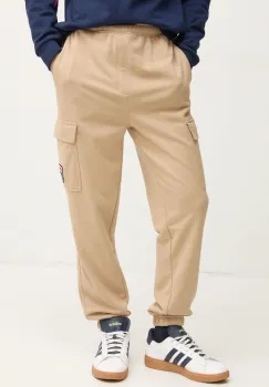 Fila pantaloni de trening Longarone culoarea bej, cu imprimeu, FAM0765 imagine
