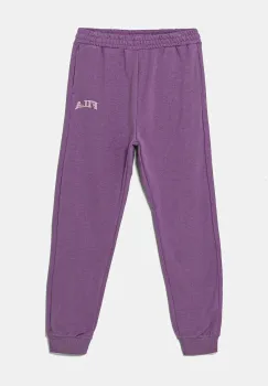 Fila pantaloni de trening pentru copii LONGEN culoarea violet, cu imprimeu, FAT0580 imagine