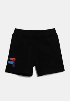 Fila pantaloni scurti copii LISINE culoarea negru, cu imprimeu, talie reglabila, FAK0409 imagine