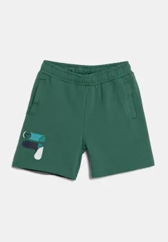 Fila pantaloni scurti copii LISINE culoarea verde, cu imprimeu, talie reglabila, FAK0409 imagine