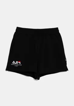 Fila pantaloni scurti copii LOHME culoarea negru, cu imprimeu, talie reglabila, FAT0630 imagine
