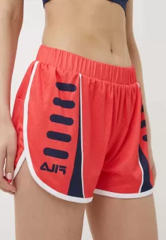 Fila pantaloni scurti de alergare Ruffec culoarea portocaliu, modelator, medium waist, FAW0718 imagine