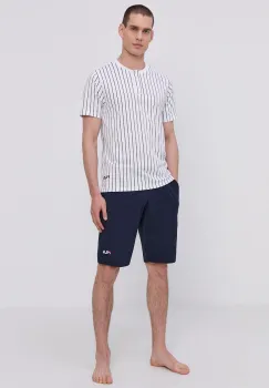 Fila Pijama barbati, culoarea alb, modelator imagine