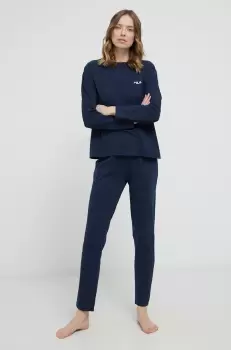 Fila Pijama femei, culoarea albastru marin imagine