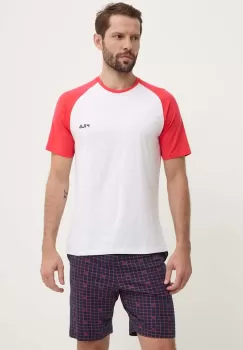 Fila pijamale de bumbac culoarea alb, modelator, FPS1182 imagine