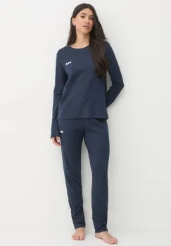 Fila pijamale de bumbac culoarea albastru marin, bumbac, FPW4189 imagine