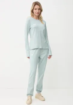 Fila pijamale de bumbac culoarea turcoaz, bumbac, FPW4189 imagine