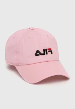 Fila sapca de baseball din bumbac culoarea roz, cu imprimeu imagine