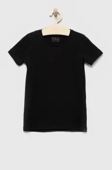 Fila tricou copii culoarea negru, neted imagine