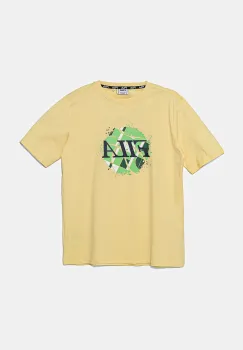 Fila tricou de bumbac pentru copii ILBERSTEDT culoarea galben, cu imprimeu, FAT0682 imagine