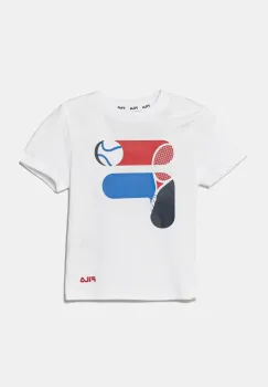Fila tricou de bumbac pentru copii LONJA culoarea alb, cu imprimeu, FAK0410 imagine