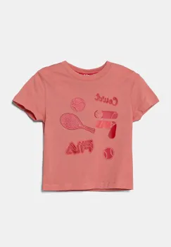 Fila tricou de bumbac pentru copii LOPAR culoarea portocaliu, cu imprimeu, FAK0408 imagine
