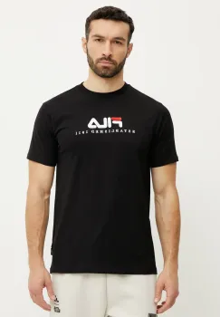 Fila tricou din bumbac Brill barbati, culoarea negru, cu imprimeu, FAU0200 imagine