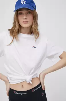 Fila tricou din bumbac culoarea alb imagine